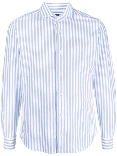 stripe-pattern long-sleeve shirt
